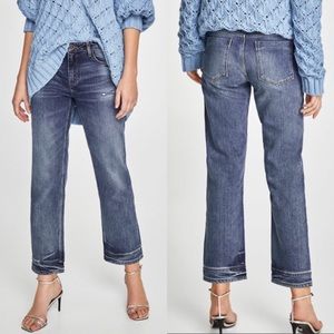 NWT Zara Straight Leg Distressed Double Hem 0/32